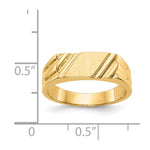 14K 12.0 x Open Back Signet Ring view