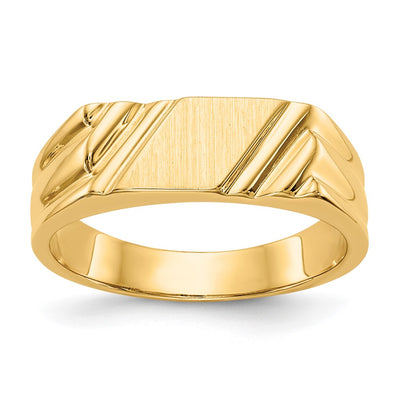 14K gold signet ring