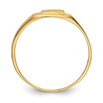 14K 5.25x4.75mm Open Back Signet Ring view