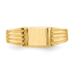 14K 5.25x4.75mm Open Back Signet Ring view