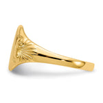 14K 7.5x10.0mm Closed Back Signet Ring view
