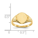 14K 7.5x10.0mm Closed Back Signet Ring view