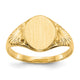 14K 7.5x10.0mm Closed Back Signet Ring