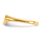 14K 7.5x5.5mm Closed Back Heart Signet Ring view