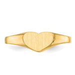 14K 7.5x5.5mm Closed Back Heart Signet Ring view