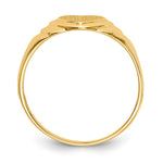 14K 6.75x6.75mm Closed Back Children's Heart Signet Ring view