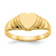 14K 6.75x6.75mm Closed Back Children's Heart Signet Ring