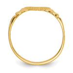 14K 8.0x8.5mm Closed Back Childs Heart Signet Ring view