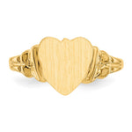 14K 8.0x8.5mm Closed Back Childs Heart Signet Ring view
