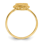 14K 7.0x6.5mm Open Back Heart Signet Ring view