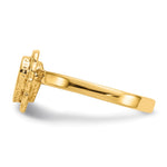 14K 7.0x6.5mm Open Back Heart Signet Ring view