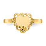 14K 7.0x6.5mm Open Back Heart Signet Ring view