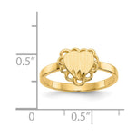 14K 7.0x6.5mm Open Back Heart Signet Ring view