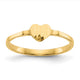 14K Diamond Cut Heart Signet Ring