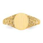 14K 7.0x8.0mm Closed Back Signet Ring view