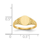 14K 7.0x8.0mm Closed Back Signet Ring view