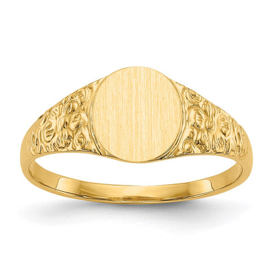 14K gold signet ring