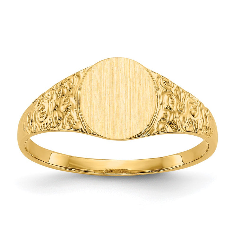 14K gold signet ring