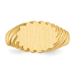 14K 10.0x7.5mm Open Back Signet Ring view