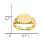 14K 10.0x7.5mm Open Back Signet Ring view