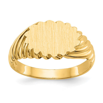 14K gold signet ring