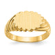 14K 10.0x7.5mm Open Back Signet Ring