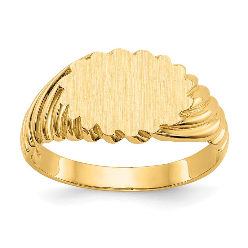 14K gold signet ring
