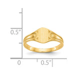 14K 6.5x4.0mm Closed Back Children's Signet Ring view