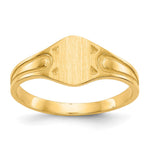 14K 6.5x4.0mm Closed Back Children's Signet Ring view