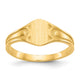 14K 6.5x4.0mm Closed Back Children's Signet Ring