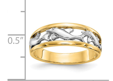 14k Yellow & Rhodium Rings Style CH217 - Classique Jewelry Inc.