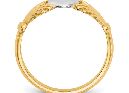 14k Yellow & Rhodium Rings Style CH229 - Classique Jewelry Inc.