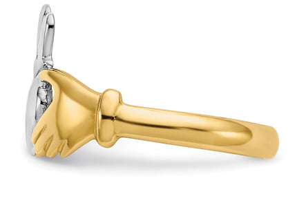 14k Yellow & Rhodium Rings Style CH229 - Classique Jewelry Inc.