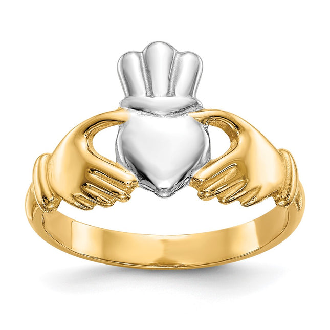 14k Yellow & Rhodium Rings Style CH229 - Classique Jewelry Inc.