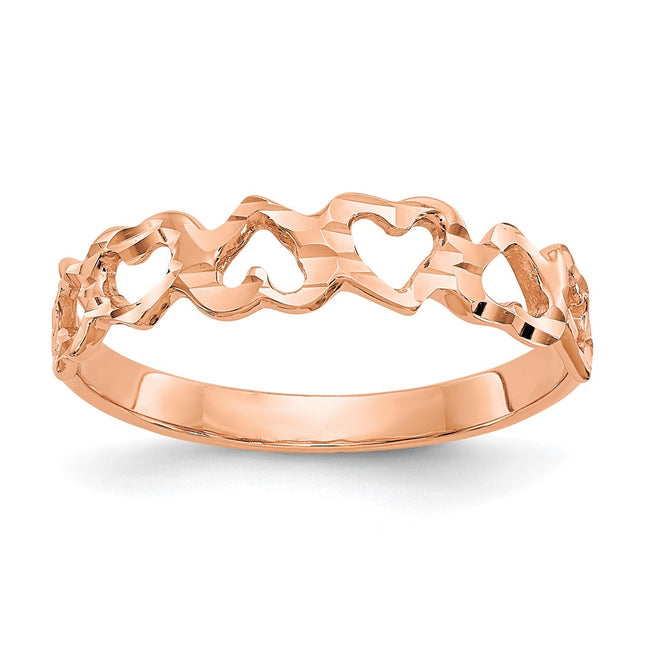 14k Rose Gold Rings Style CH241R - Classique Jewelry Inc.