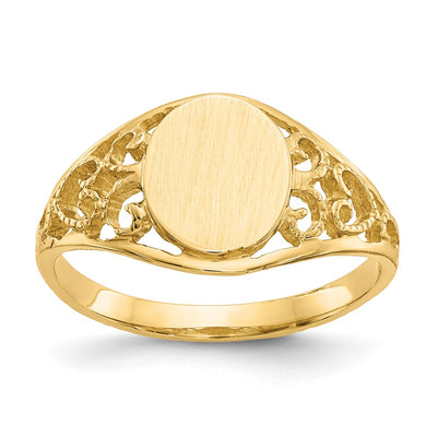 14K gold signet ring