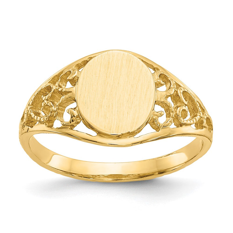 14K gold signet ring