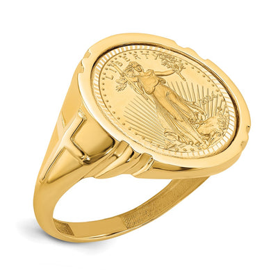 14K gold cross band