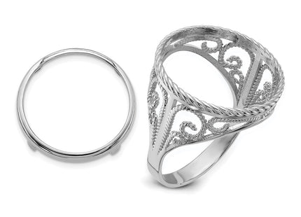 14k White Gold Rings Style CR11W - Classique Jewelry Inc.