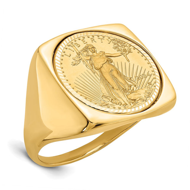 14k Yellow Gold Rings Style CR4D - Classique Jewelry Inc.