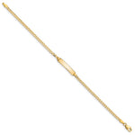 14K Polished Solid Chain/Solid Plate Curb Link 20x4.8mm Plate Baby/Child ID Bracelet view