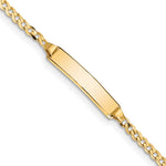 14K Polished Solid Chain/Solid Plate Curb Link 20x4.8mm Plate Baby/Child ID Bracelet view