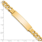 14K Polished Solid Chain/Solid Plate Curb Link 37x8.5mm Plate ID Bracelet view