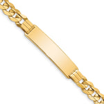14K Polished Solid Chain/Solid Plate Curb Link 37x8.5mm Plate ID Bracelet view