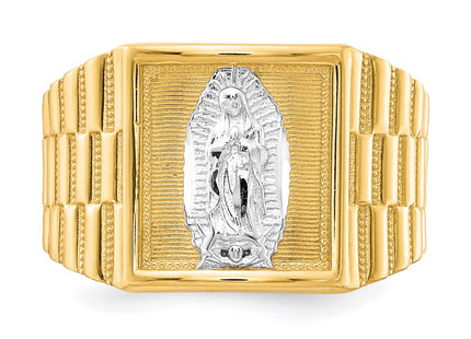 14k Yellow & Rhodium Rings Style CZ1294 - Classique Jewelry Inc.