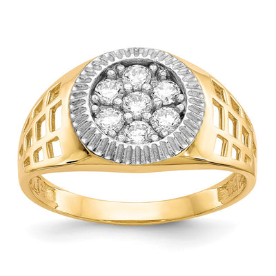14K gold cubic zirconia ring