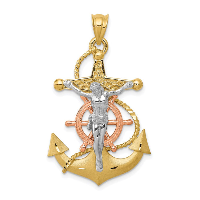 14k Tri-Color Pendants Style D10 - Classique Jewelry Inc.