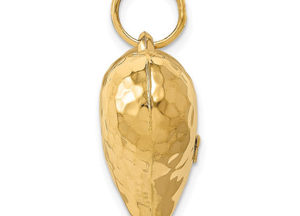 14K gold heart pendant, alternate view