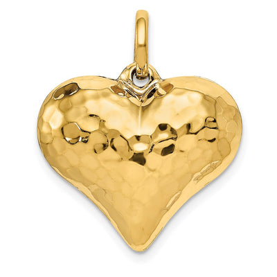 14K gold heart pendant