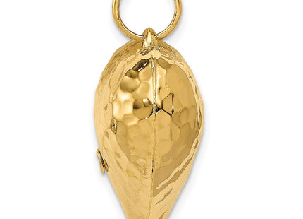 14K gold heart pendant, alternate view